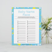 Baby naam [Sterrennacht blauw] Briefhoofd (Staand voorkant)