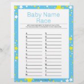 Baby naam [Sterrennacht blauw] Briefhoofd (Voorkant / Achterkant)