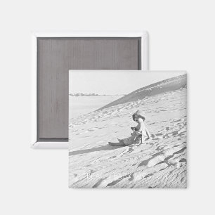 BABY NAAM Strandfoto Tijdloze Keepsake Kinder Magneet