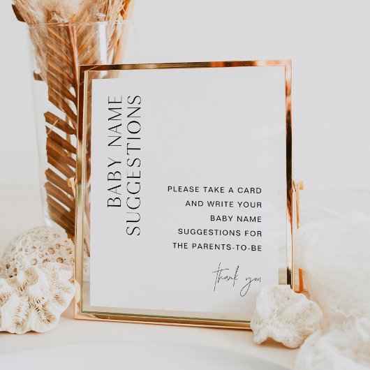 Baby naam suggesties Baby shower Poster