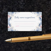 baby Naam Suggesties Bloemen baby shower Informatiekaartje