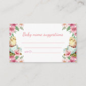 baby Naam Suggesties Bloemen baby shower Pasen Informatiekaartje (Voorkant)