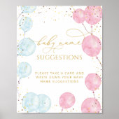 Baby Naam Suggesties Geslacht Openbaar Poster (Voorkant)