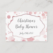 Baby Naam Suggesties Kaart Polka Dots Baby shower (Achterkant)
