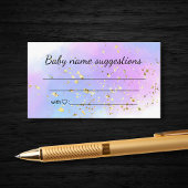 baby Naam Suggesties Roze Blauw Goud baby shower Informatiekaartje
