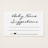Baby Naam Suggestions Kaart voor Baby shower (Voorkant)