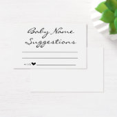 Baby Naam Suggestions Kaart voor Baby shower (Bureau)