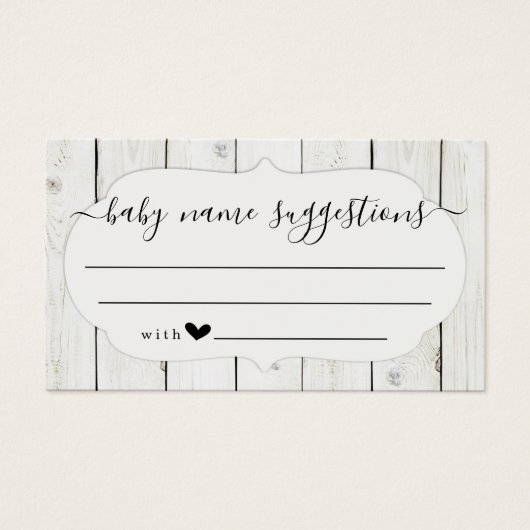 Baby Naam Suggestions Kaart voor Baby shower (Voorkant)