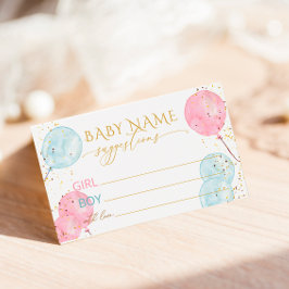 Baby Naam Suggestions Kaart voor Baby shower