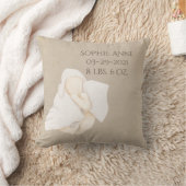 Baby Naam Waterverf Houth Stats Kussen (Deken)