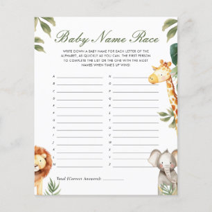 Baby Naam Wedstrijd Een Beetje Wild Baby Shower Sp