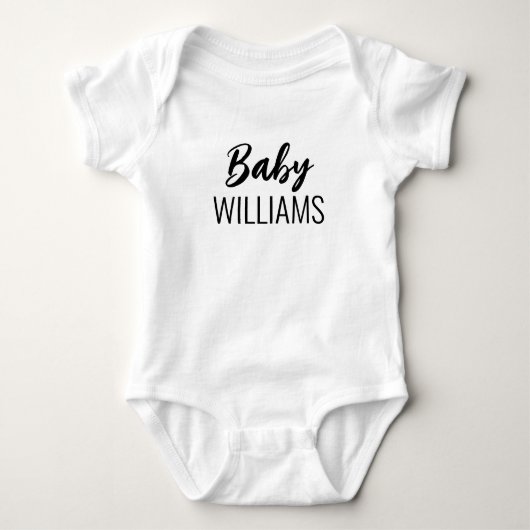 Baby Naam Zwangerschap Aankondiging Romper (Voorkant)