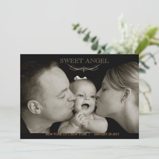 baby-naamceremonie Traditionele standaardenvelop Programmakaart (Staand voorkant)