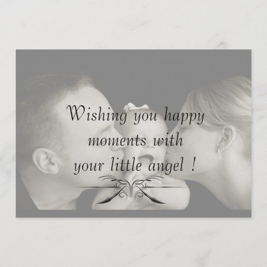 baby-naamceremonie Traditionele standaardenvelop Programmakaart (Achterkant)