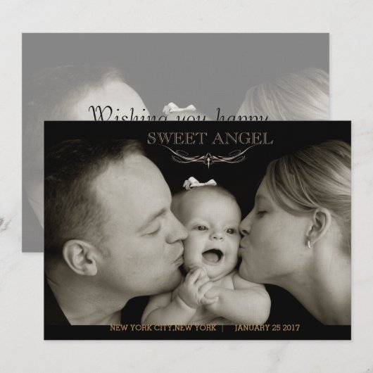 baby-naamceremonie Traditionele standaardenvelop Programmakaart (Voorkant / Achterkant)