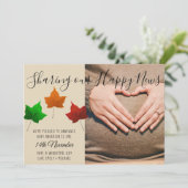 Baby najaar bekendmaking Herfst PHOTO Kaart (Staand voorkant)