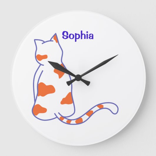 Baby Name personalized, Nursery, kids    Square Wa Grote Klok (Voorkant)