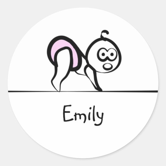 Baby Name Sticker - Little Lady (Voorkant)