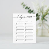 Baby Names Minimalistisch Baby shower (Staand voorkant)