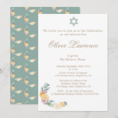 Baby Naming Ceremony Hebreeuwse Uitnodiging (Voorkant / Achterkant)