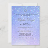 Baby Naming Ceremony Hebrew Girl Glitter Kaart (Voorkant)