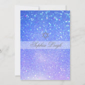 Baby Naming Ceremony Hebrew Girl Glitter Kaart (Achterkant)