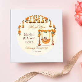 Baby Naming Cradle Indian Ceremony gunst Ronde Sticker