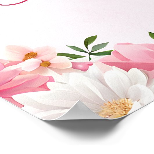 Baby Naming Cradle Indian Ceremony roze welkom Poster (Hoek)