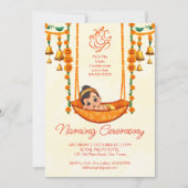Baby Naming Cradle Indian Ceremony sjabloon Kaart (Voorkant)