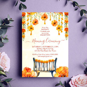 Baby Naming Cradle Indian Ceremony sjabloon Kaart