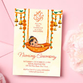 Baby Naming Cradle Indian Ceremony sjabloon Kaart