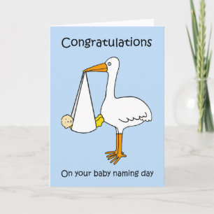 Baby Naming Day Gefeliciteerd met Boy. Kaart