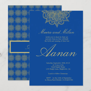 Baby Naming Hindu Namkaran Ceremony Blue Kaart