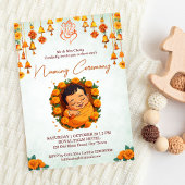 Baby Naming Namkaran Cradle Ceremony sjabloon Kaart