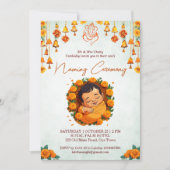 Baby Naming Namkaran Cradle Ceremony sjabloon Kaart (Voorkant)