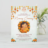 Baby Naming Namkaran Cradle Ceremony sjabloon Kaart (Staand voorkant)