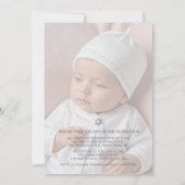 Baby Naming Simchat Bat Photo Simple Invitation Kaart (Achterkant)