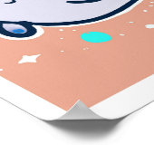 Baby Narwal Kunstprint Voor Kinderen & Babykamer Poster (Hoek)
