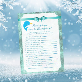 Baby Narwhal die mama het beste Baby shower spel k Kaart