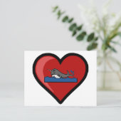 Baby Narwhal Love Briefkaart (Staand voorkant)