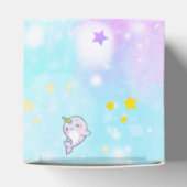 Baby Narwhal Verjaardag Gepersonaliseerde Waterver Bedankdoosjes (Bovenkant)