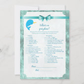 Baby Narwhal wat is er op je Baby shower? Kaart (Voorkant)