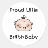 Baby Nationaliteiten Ronde Sticker (Voorkant)