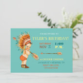 Baby Native Tribal Headdress Moccasins Kaart (Staand voorkant)