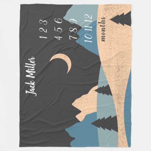 Baby Natuur landschap Milestona Blanket Fleece Deken (Voorkant)