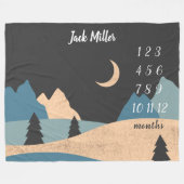 Baby Natuur landschap Milestona Blanket Fleece Deken (Voorkant (Horizontaal))