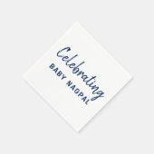 Baby Navy Blue & White Cocktail servet (Hoek)