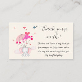 Baby Nelly Baby shower Dank u Informatiekaartje