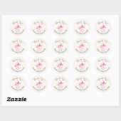 Baby Nelly-Baby shower Ronde Sticker (Vel)