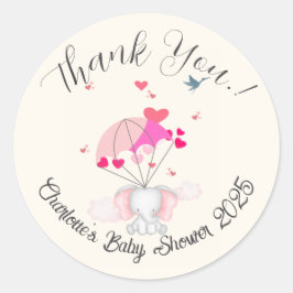 Baby Nelly-Baby shower Ronde Sticker